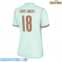 Camisa de time de futebol França Warren Zaire-Emery #18 Replicas 2º Equipamento Feminina Mundo 2026 Manga Curta
